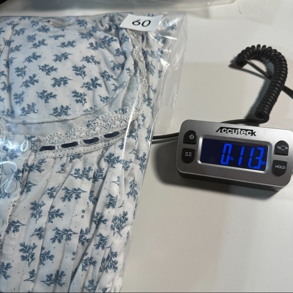 Body Touch Intimates Two Piece Pajama Set Sz 3X Cropped Pant Blue Floral Soft - Picture 13 of 13